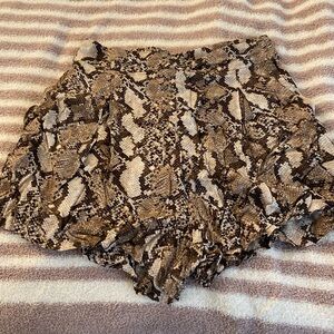 snakeskin shorts